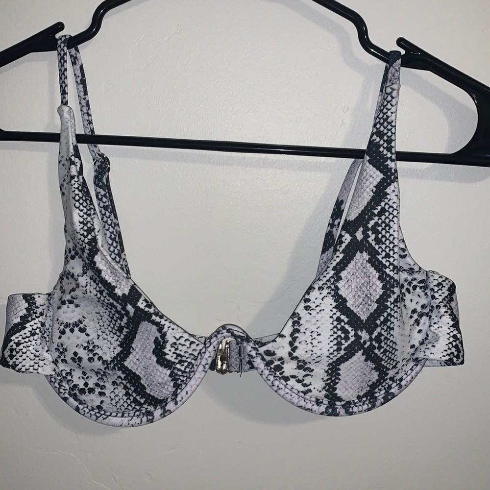 Snake print bikini top